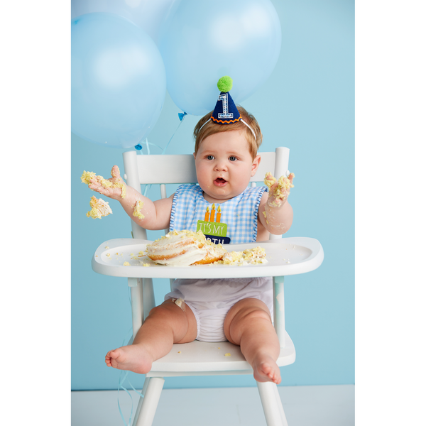 MUD PIE BLUE GINGHAM CAKE SMASH SET