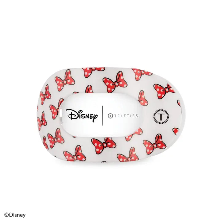 Teleties Flat Round Hair Clip | Medium | Minnie Mouse Loves Her Bows!