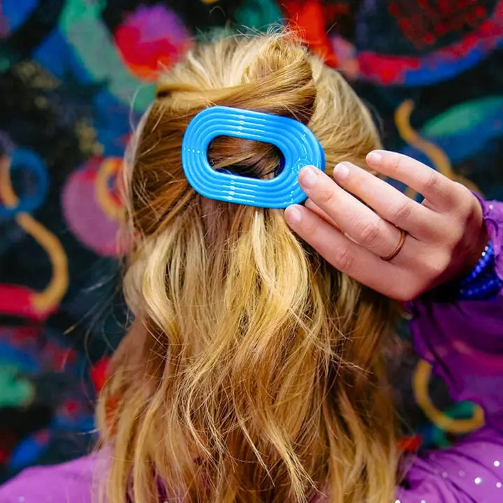 Teleties Flat Round Hair Clip | Small | Miami Vice