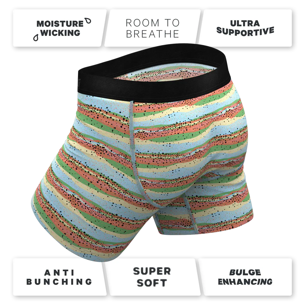 Shinesty The Trout Of The Blue Trout Skin Ball Hammock® Pouch Underwear