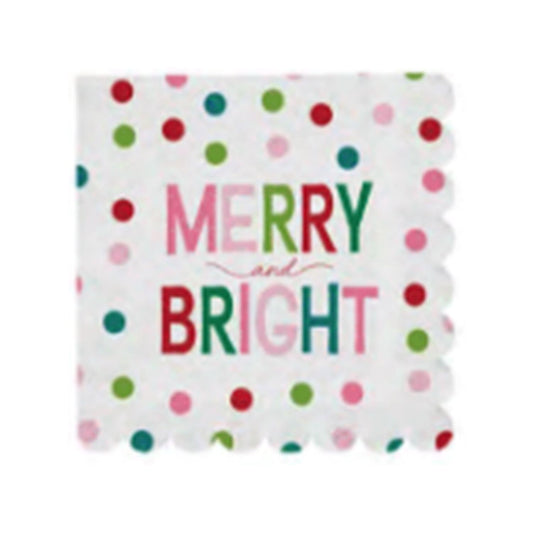 Mary Square  Cocktail Napkins Merry & Bright