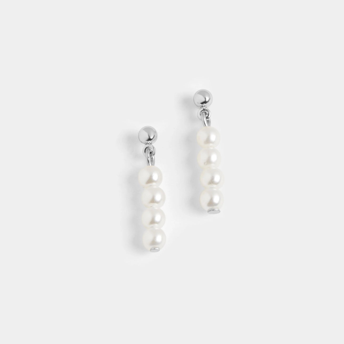 COCO + CARMEN Pearl Drop Stud - Silver