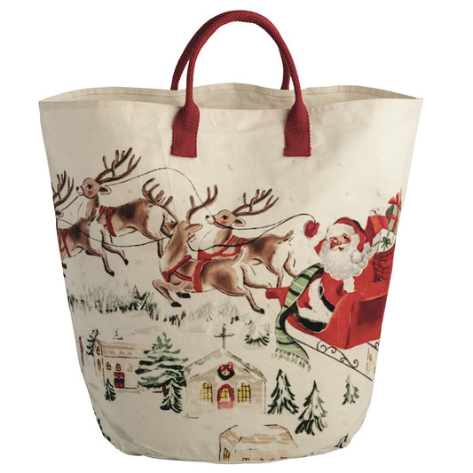 MUD PIE SANTA OVERSIZED TOTE