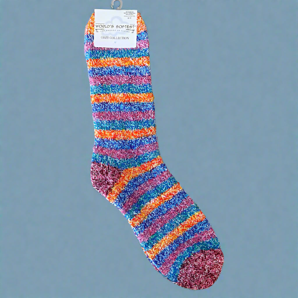 World's Softest Socks Rainbow Multi Cozy Ladies Socks