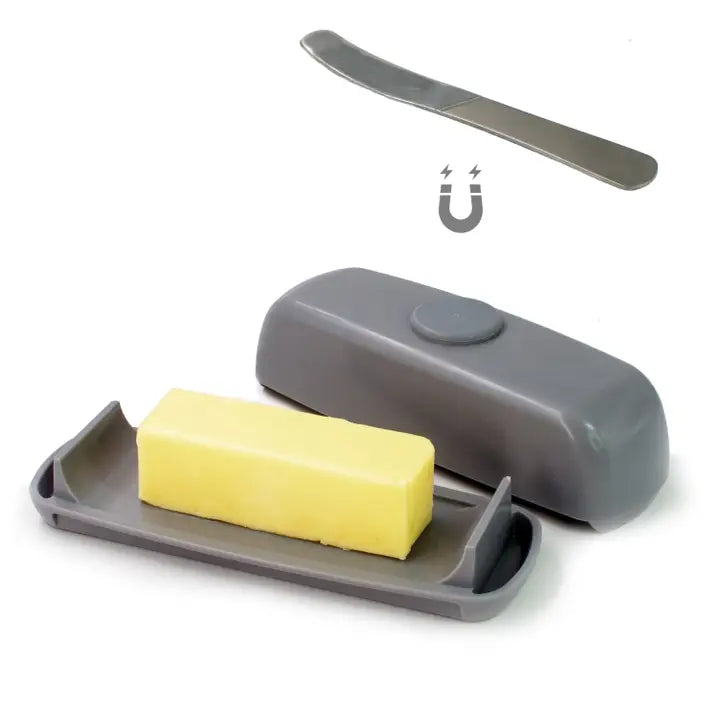 Butter Hub Magnetic Butter Dish-Grey
