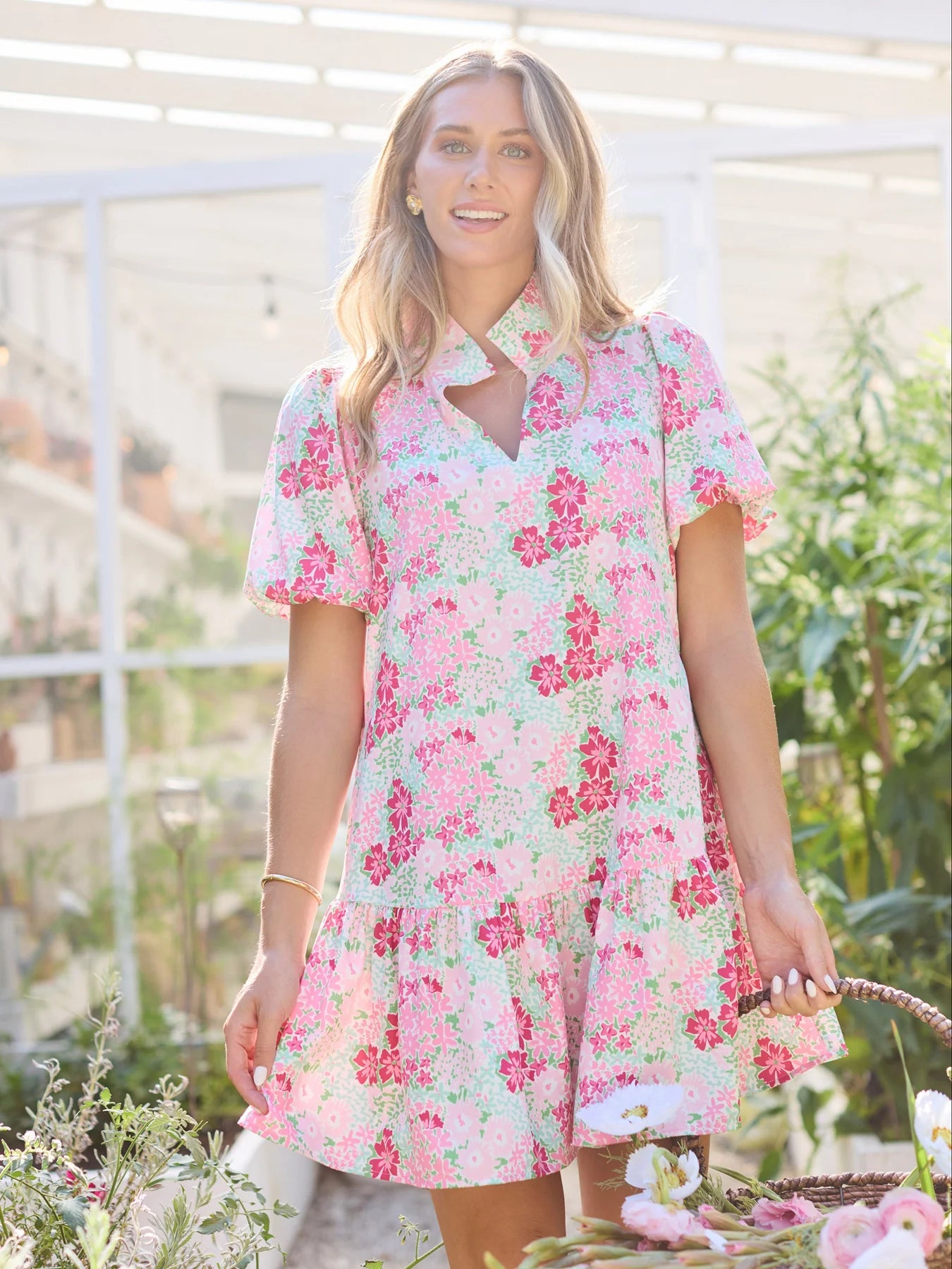 Mary Square Nancy Dress | Petal Perfect Pink