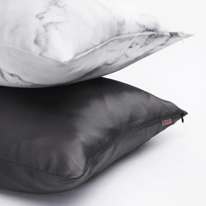 Kitsch Satin Pillowcase Standard - Charcoal