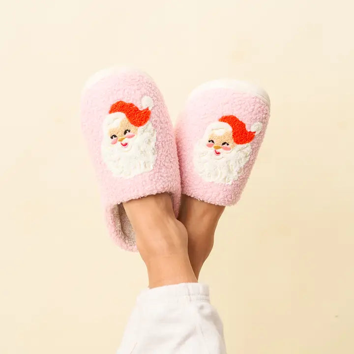 The Darling Effect Fuzzy Holiday Slippers - Santa
