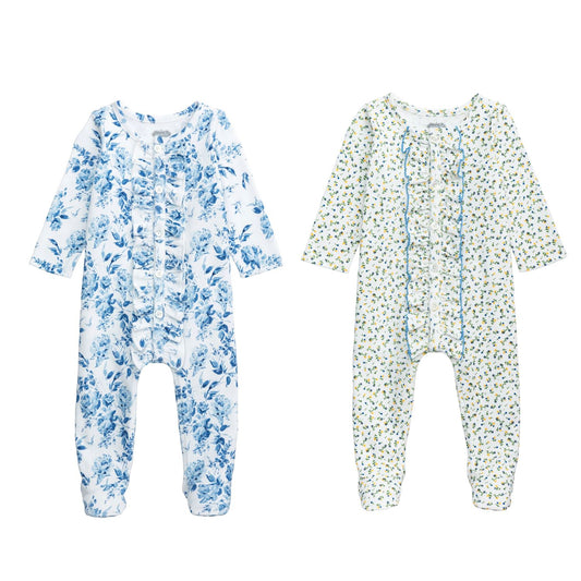 MUD PIE FLORAL RUFFLE SLEEPERS