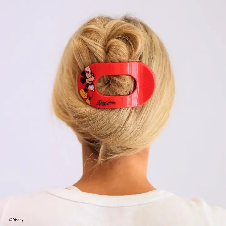 Teleties Flat Round Hair Clip | Large | Mickey Mouse