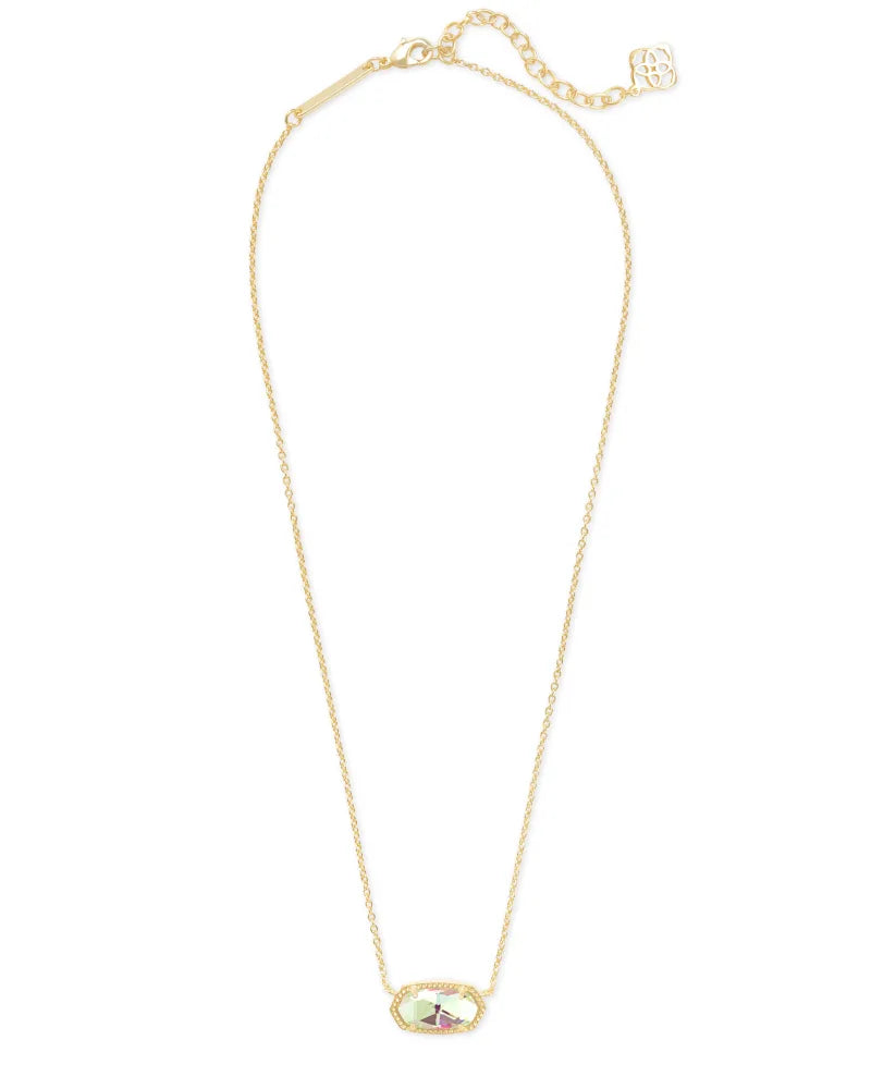 Kendra Scott Elisa Gold Pendant Necklace in Dichroic Glass