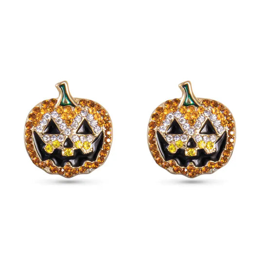 Amanda Blu Jack-O-Lantern Cz Stud Earrings