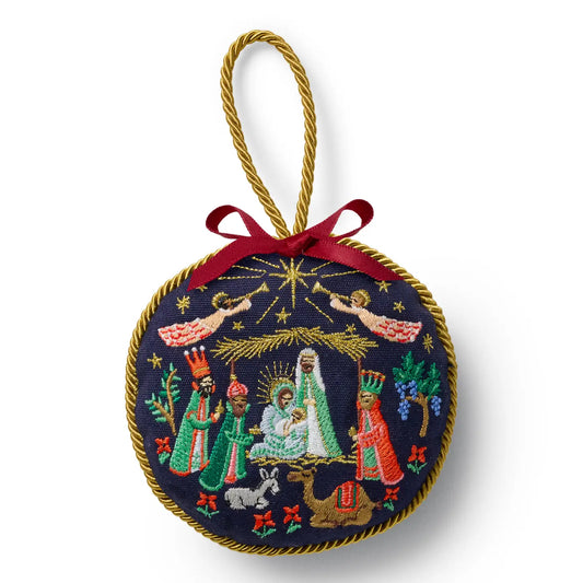 Rifle Paper Co. Nativity Embroidered Ornament