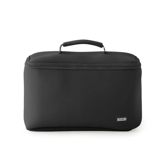 Kusshi Large Makeup Train Case-Black/Pink