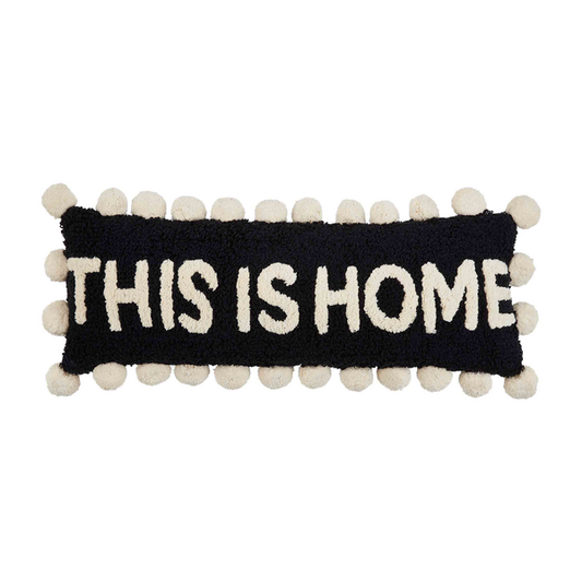 MUD PIE THIS IS HOME TUFTED LONG PILLOW