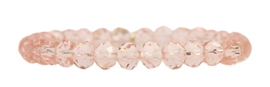 BOURBON AND BOWETIES STACKER STRETCH BRACELET - CLEAR CORAL