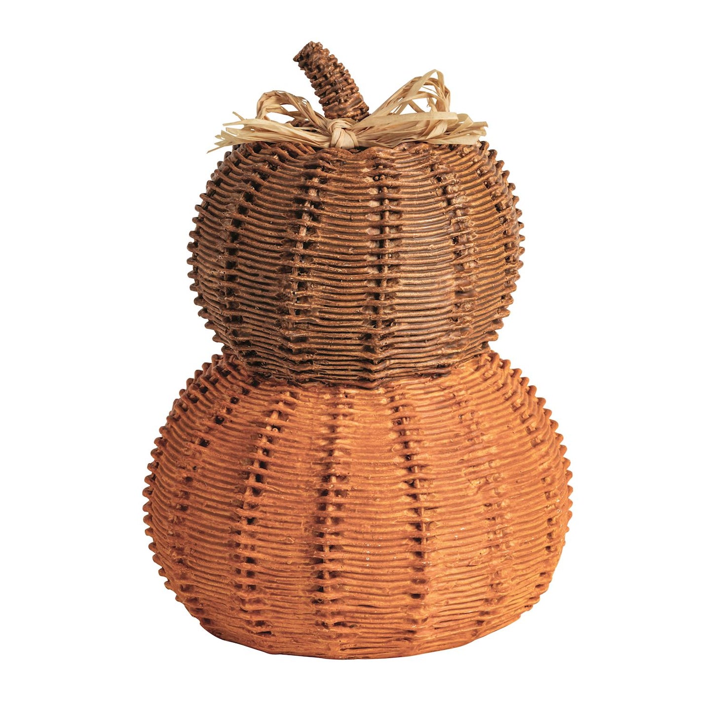 MUD PIE DOUBLE WOVEN RESIN PUMPKIN