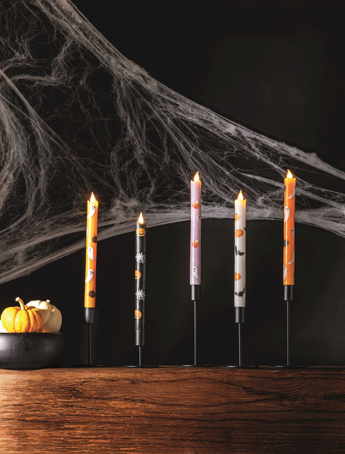 MUD PIE HALLOWEEN LED TAPERS