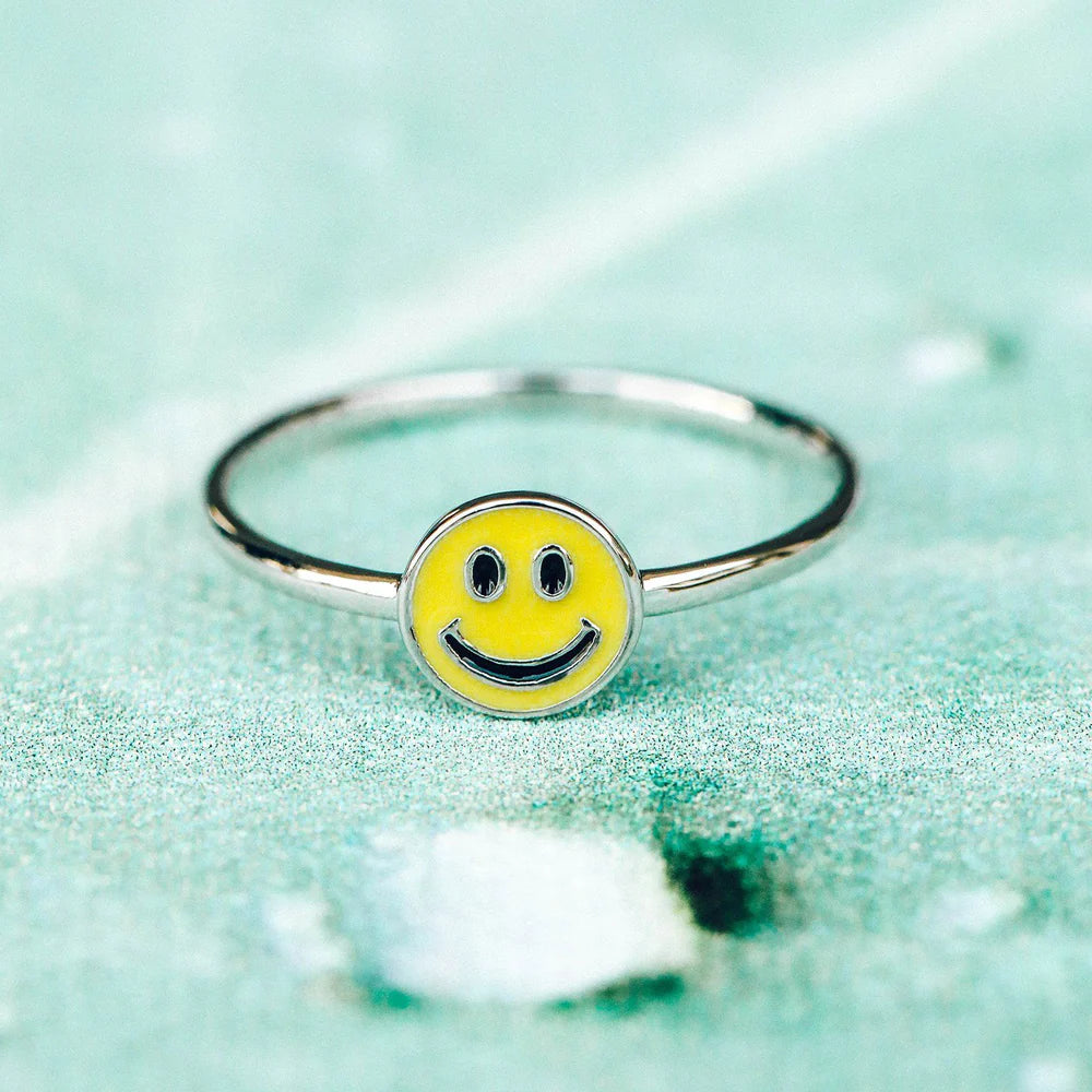 PURA VIDA HAPPY FACE RING