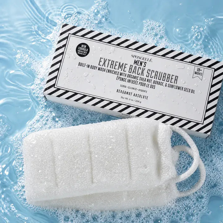Spongelle Men's Extreme Body Wash Infused Back Scrubber