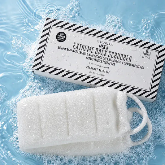 Spongelle Men's Extreme Body Wash Infused Back Scrubber