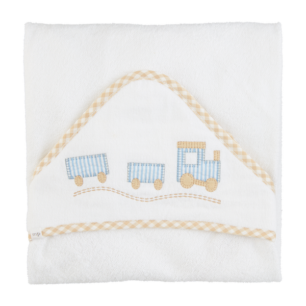 MUD PIE TRAIN HOODED TOWEL