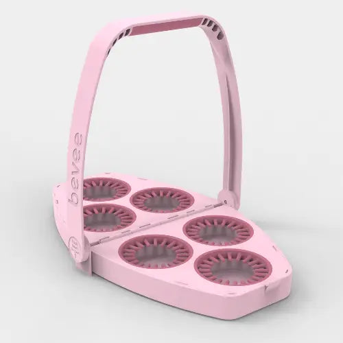 Bevee 6-Cup Reusable Drink Carrier-Pink Lady