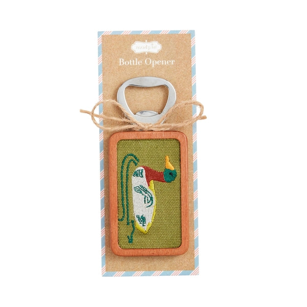 MUD PIE DUCK EMBROIDERED BOTTLE OPENER