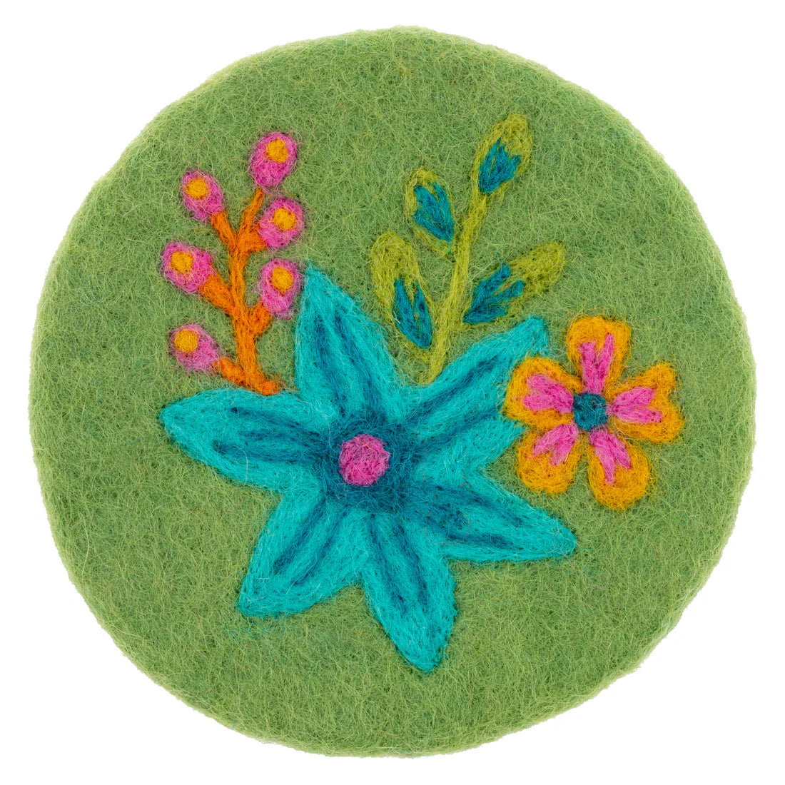 Karma Shelly Floral Felt Coasters