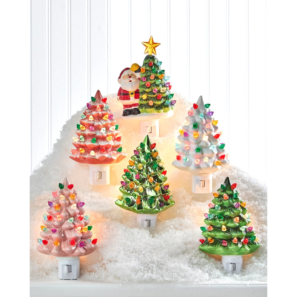 RAZImports 6" Vintage Metallic Tree Night Light