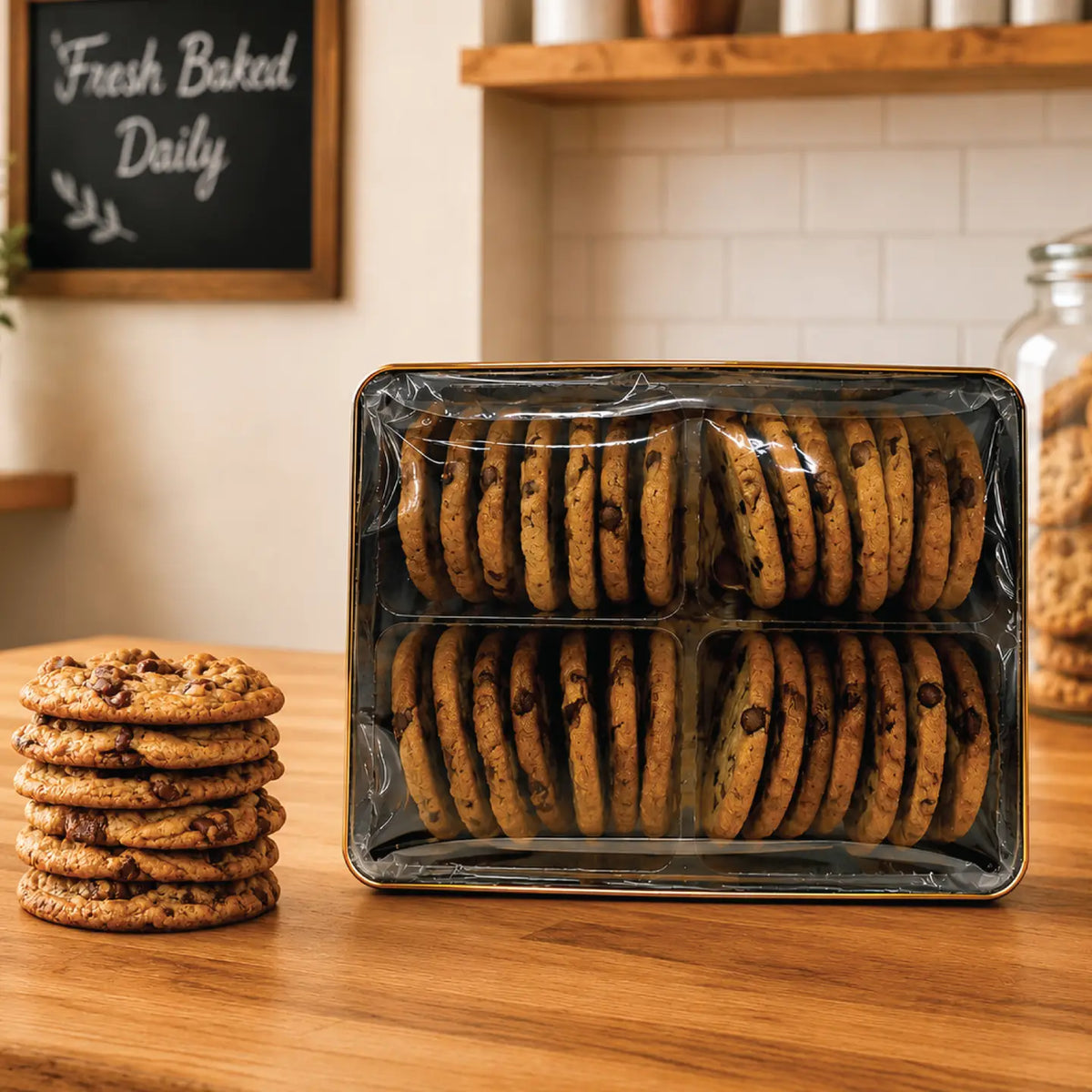 Oh, Sugar! Holiday Cookie Tin - Brown Butter Chocolate Chip Cookies