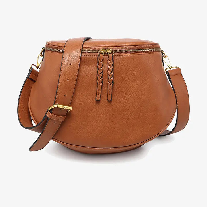 Jen & Co Megan Distressed Sling Bag-Brown