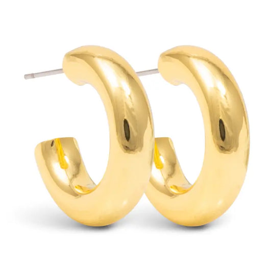 Amanda Blu Kate Polished Huggie Gold