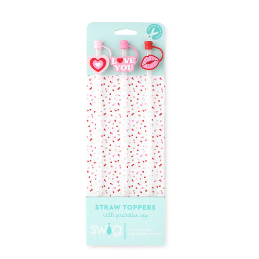 Swig  Life SWEETHEARTS Straw Topper Set