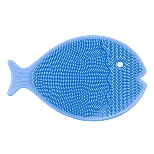 Innobaby Silicone Mini Bath Scrub For Babies / Cradle Cap Brush-Periwinkle