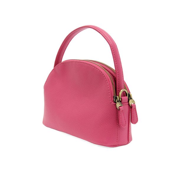 Joy Susan Larissa Double Zip Dome Crossbody-Magenta