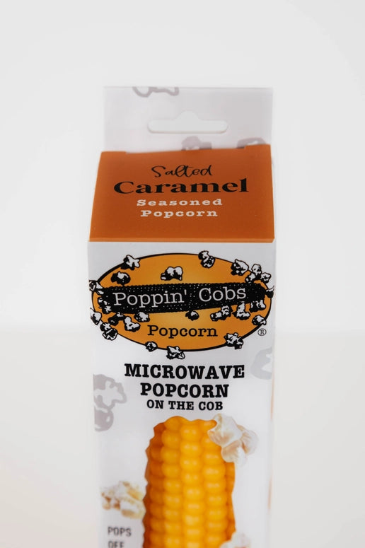Poppin' Cobs Popcorn On the Cob with Salted Caramel Seasoning