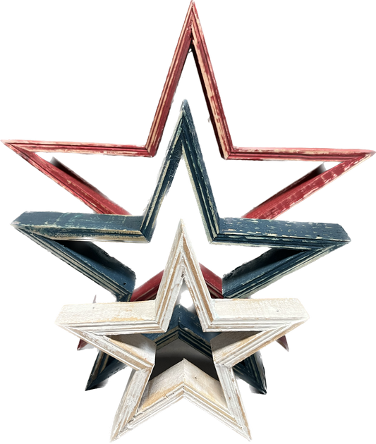 Gerson International Red, White and Blue Open Stars