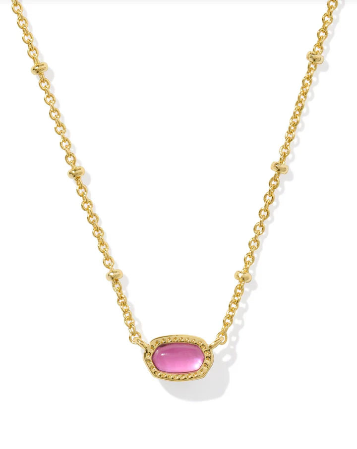 KENDRA SCOTT MINI ELISA SATELLITE SHORT PENDANT NECKLACE GOLD AZALEA ILLUSION