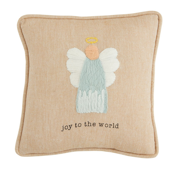 MUD PIE JOY TO THE WORLD MINI PILLOW