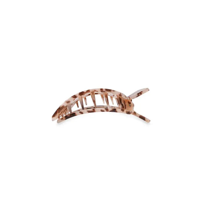 Teleties Square Flat Hair Clip | Small | Blonde Tortoise