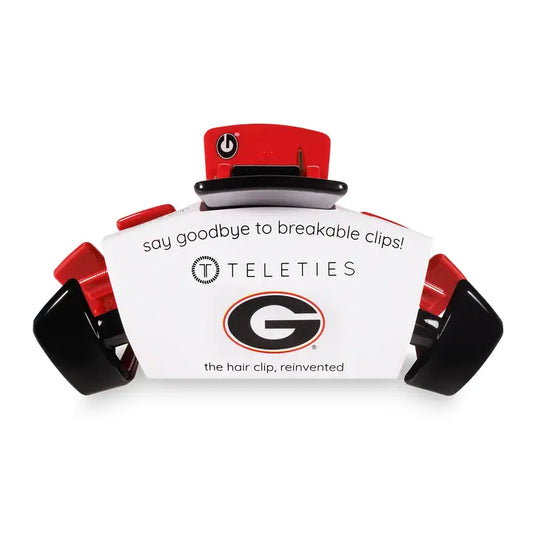 Teleties Classic College Hair Clip | Large | Univ. of Georgia