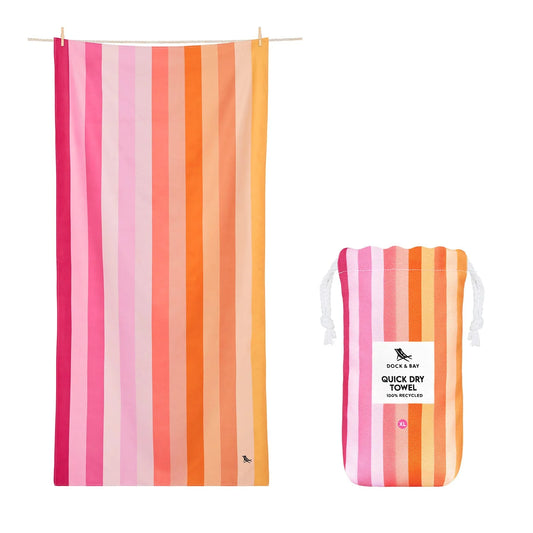 Dock & Bay Quick Dry Towels - Miami Sorbet - GRS Certified-XL