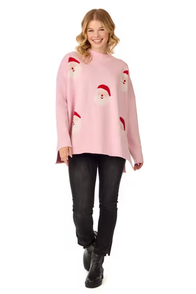 MUD PIE HOLIDAY JACQUARD ONE SIZE SWEATER