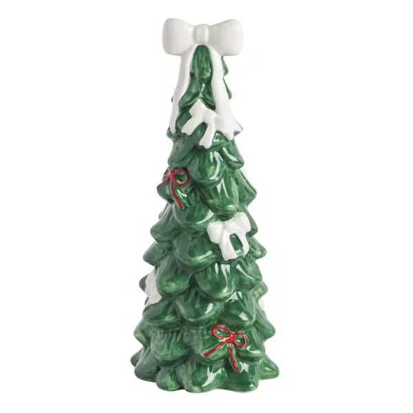 MUD PIE MEDIUM BOW CHRISTMAS TREE SITTER