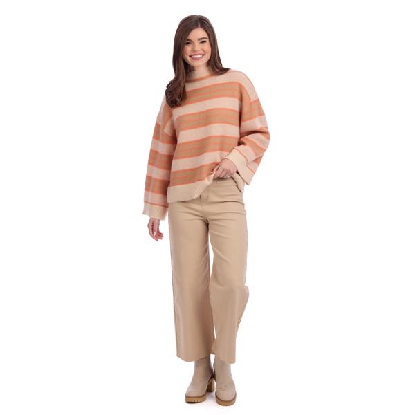 MUD PIE QUINNIE TURTLENECK SWEATER-ORANGE