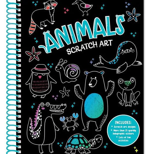 Animal Scratch Art, Fun Activities & Stickers Activity Pad