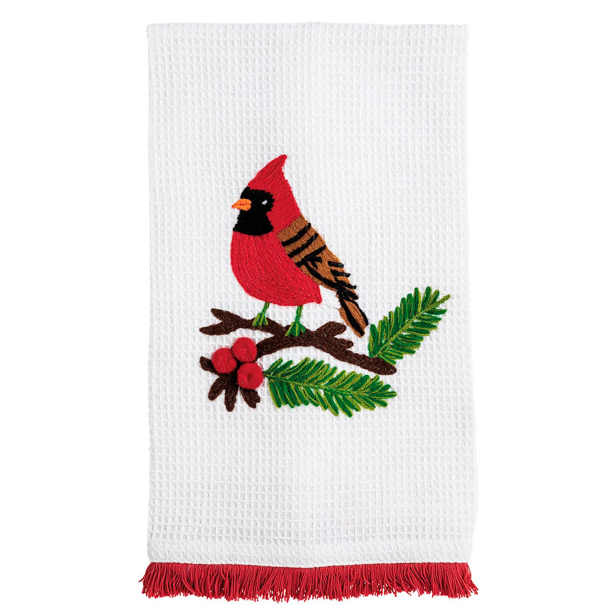 MUD PIE CARDINAL FRINGE TOWEL
