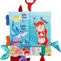 Bebe Mondo Tails Cloth Book Mermaid with Teether
