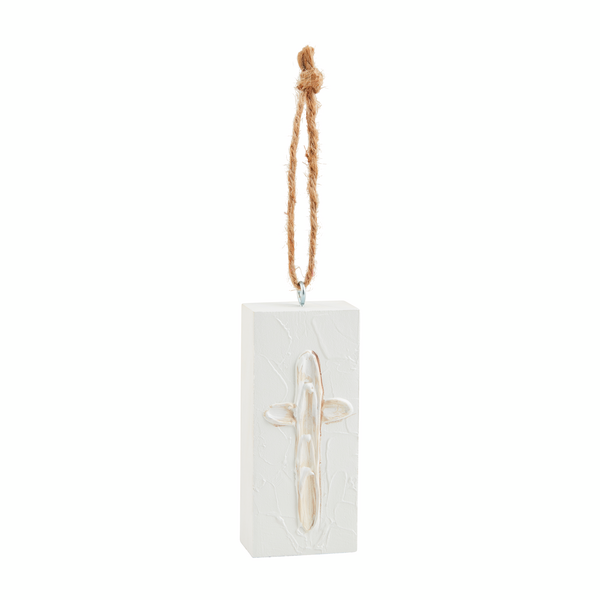 MUD PIE CROSS PAINTED ORNAMENT